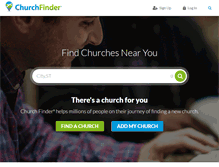 Tablet Screenshot of churchfinder.com